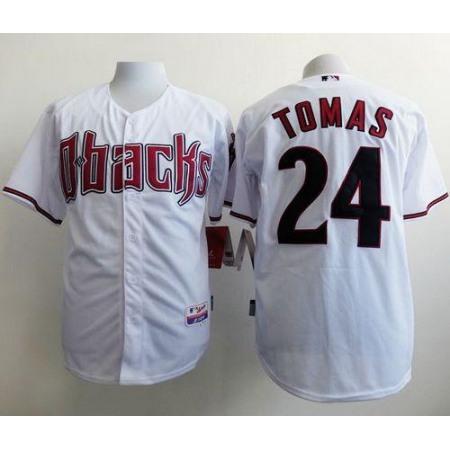 Diamondbacks #24 Yasmany Tomas White Cool Base Stitched MLB Jersey