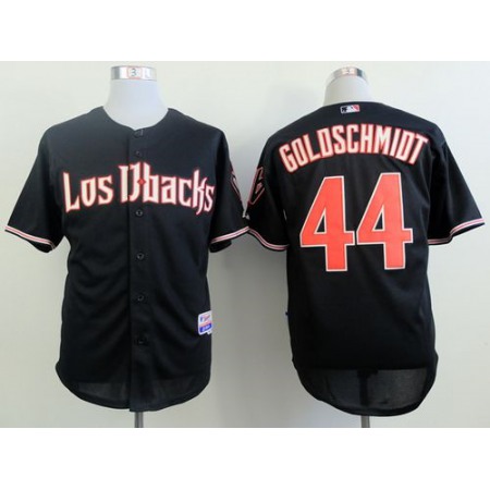 Diamondbacks #44 Paul Goldschmidt Black Cool Base Stitched MLB Jersey
