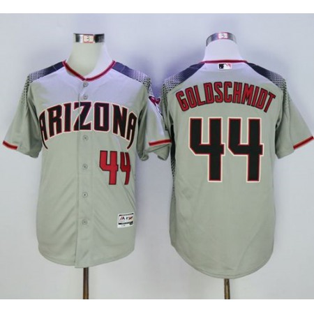 Diamondbacks #44 Paul Goldschmidt Gray/Brick New Cool Base Stitched MLB Jersey