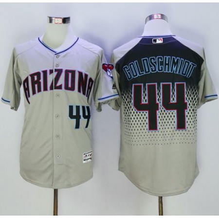 Diamondbacks #44 Paul Goldschmidt Gray/Capri New Cool Base Stitched MLB Jersey