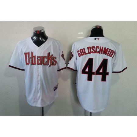 Diamondbacks #44 Paul Goldschmidt White Cool Base Stitched MLB Jersey