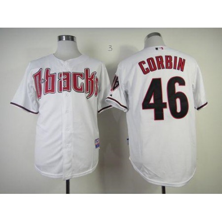 Diamondbacks #46 Patrick Corbin White Cool Base Stitched MLB Jersey