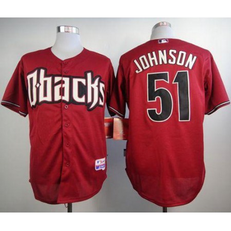 Diamondbacks #51 Randy Johnson Red Cool Base Stitched MLB Jersey