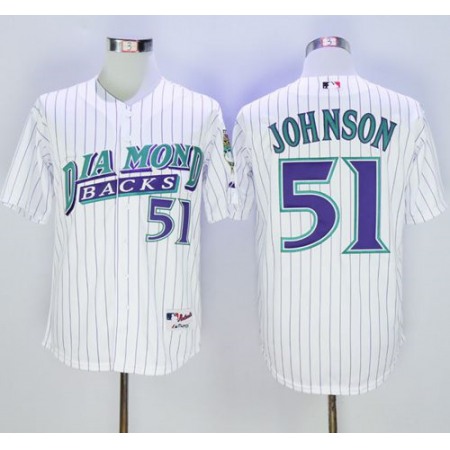 Diamondbacks #51 Randy Johnson White 1999 Turn Back The Clock Stitched MLB Jersey
