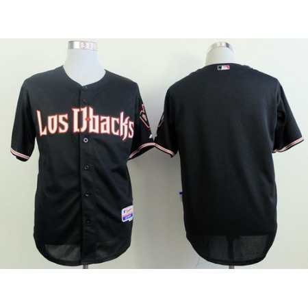 Diamondbacks Blank Black Cool Base Stitched MLB Jersey