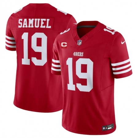 Men's San Francisco 49ers #19 Deebo Samuel Red 2023 F.U.S.E. With 1-Star C Patch Vapor Untouchable Limited Stitched Football Jersey
