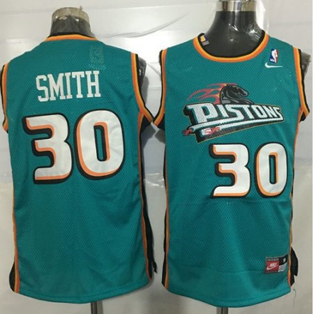 Pistons #30 Joe Smith Green Nike Throwback Stitched NBA Jersey