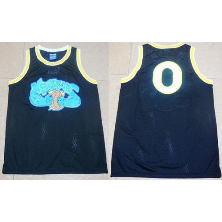 Space Jam Monstars #0 Black Stitched Basketball Jersey