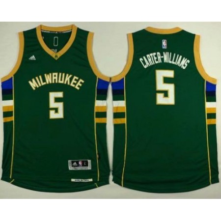 Bucks #5 Michael Carter-Williams Green Stitched NBA Jersey