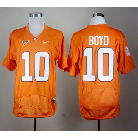 Tigers #10 Tajh Boyd Orange Pro Combat Stitched NCAA Jersey