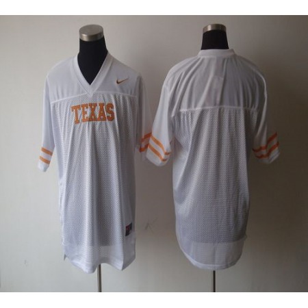 Longhorns Blank White Stitched NCAA Jersey