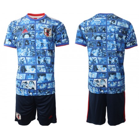 Men's Japan Blank Blue Home Soccer Jersey Suit