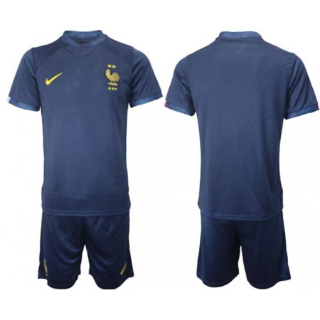 Men's France Blank Navy Home Soccer Jersey Suit