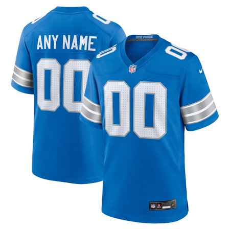 Men's Detroit Lions Nike Blue Custom Game Jersey