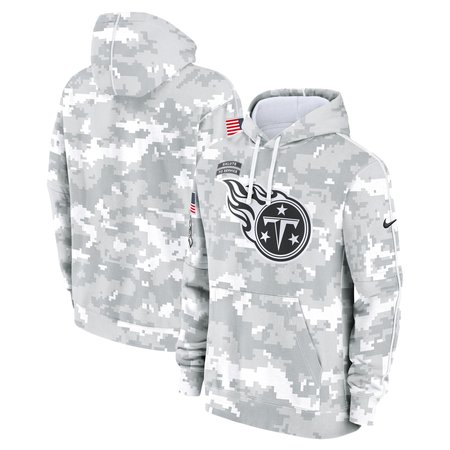 Men's Tennessee Titans Nike Arctic Camo 2024 Salute to Service Club Fleece Pullover Hoodie