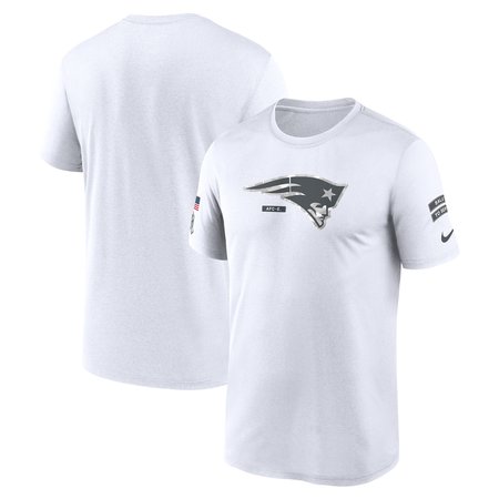 Men's New England Patriots Nike White 2024 Salute To Service Legend Performance T-Shirt