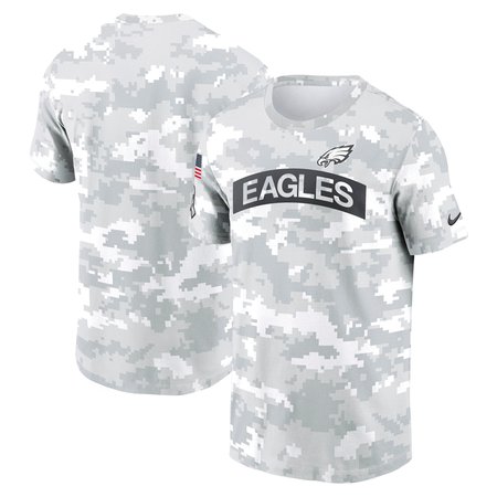 Men's Philadelphia Eagles Nike Arctic Camo 2024 Salute To Service Performance T-Shirt