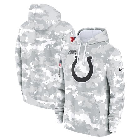 Men's Indianapolis Colts Nike Arctic Camo 2024 Salute to Service Club Fleece Pullover Hoodie