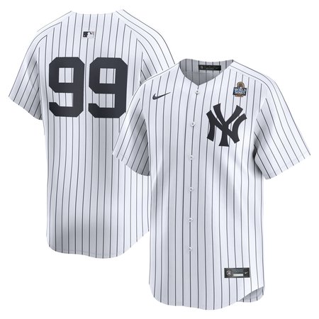 Men's New York Yankees Aaron Judge Nike White 2024 World Series Home Limited Player Jersey