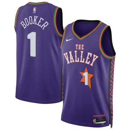 Unisex Phoenix Suns Devin Booker Nike Purple 2024/25 Swingman Player Jersey - City Edition