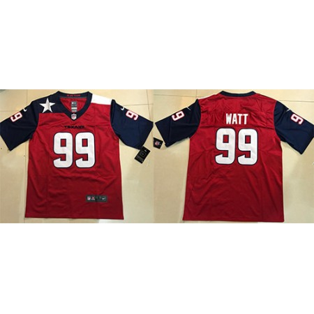 Men's Houston Texans Customized Red Limited Stitched Jersey