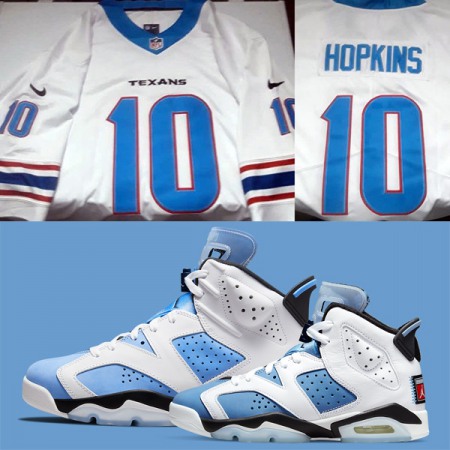 Men's Houston Texans Customized White Stitched Jersey+ AJ6 Shoes