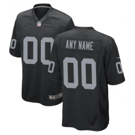 Men's Las Vegas Raiders Customized Black Stitched Game Jersey