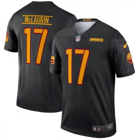 Men's Washington Commanders Customized Black Alternate Stitched Jersey