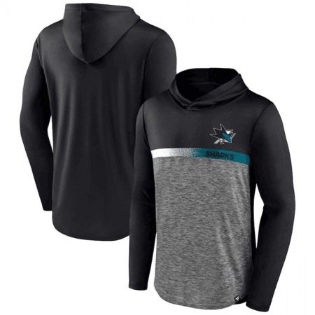 Men's San Jose Sharks Black Podium Defender Pullover Hoodie