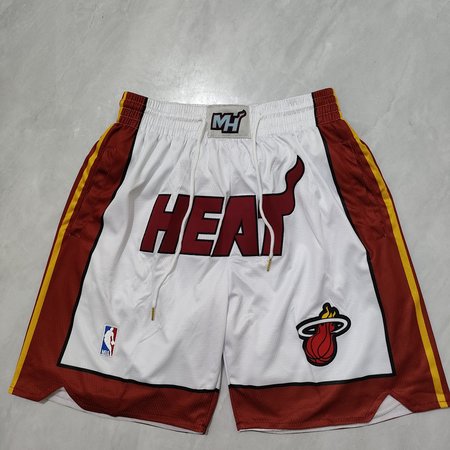 Miami Heat White Shorts